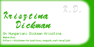 krisztina dickman business card